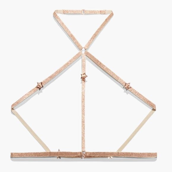 Savage Fenty Accessories Curvy Shining Star Chest Harness Metallic Honey MoneyOS - Picture 3 of 5